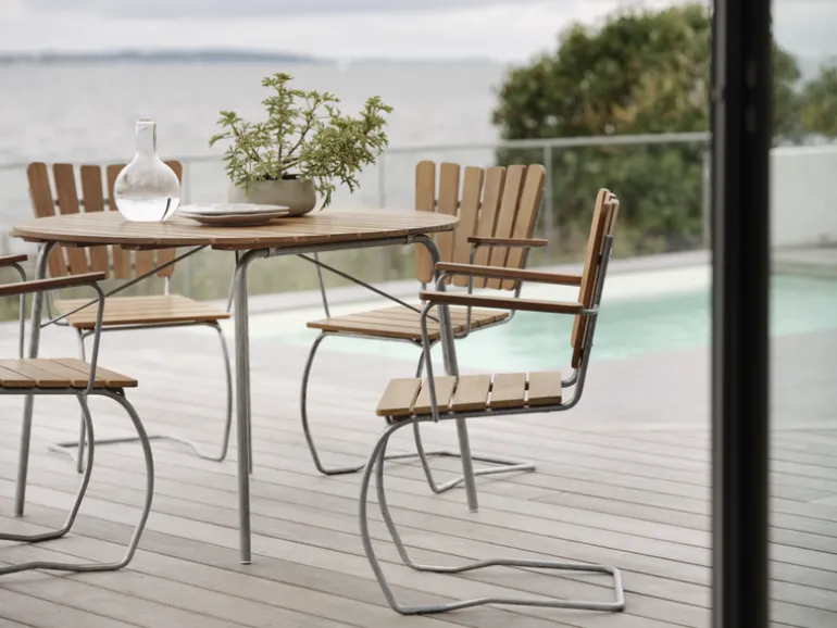 56:an matbord Galvaniserad/teak