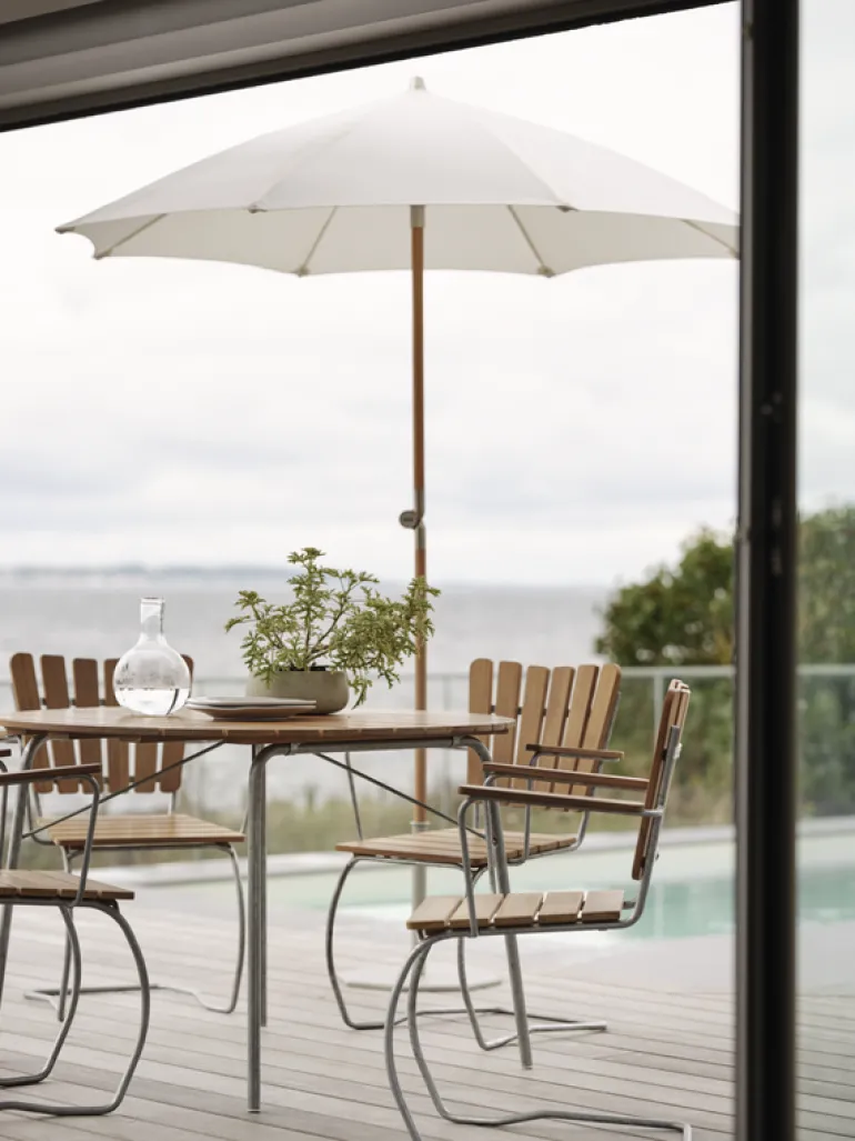 56:an matbord Galvaniserad/teak