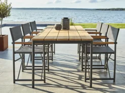 Zand matstol Antracit/Teak