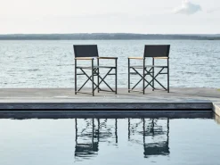 Zand matstol Antracit/Teak