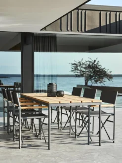 Zand matstol Antracit/Teak